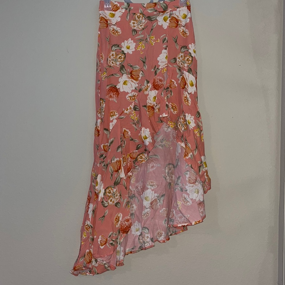 Floral Hi-Lo Skirt